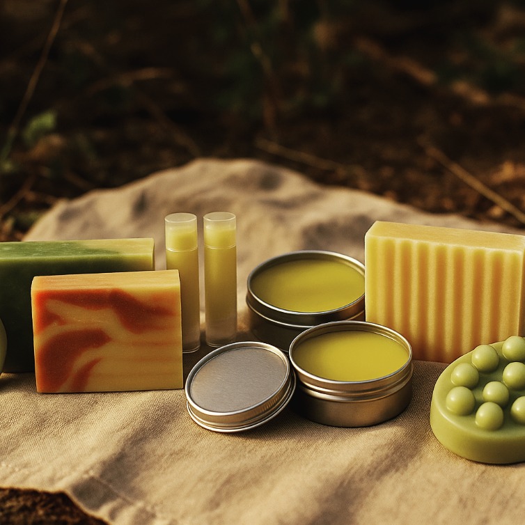 Sprig and Stitch soap and skin-care collection artwork from Instagram